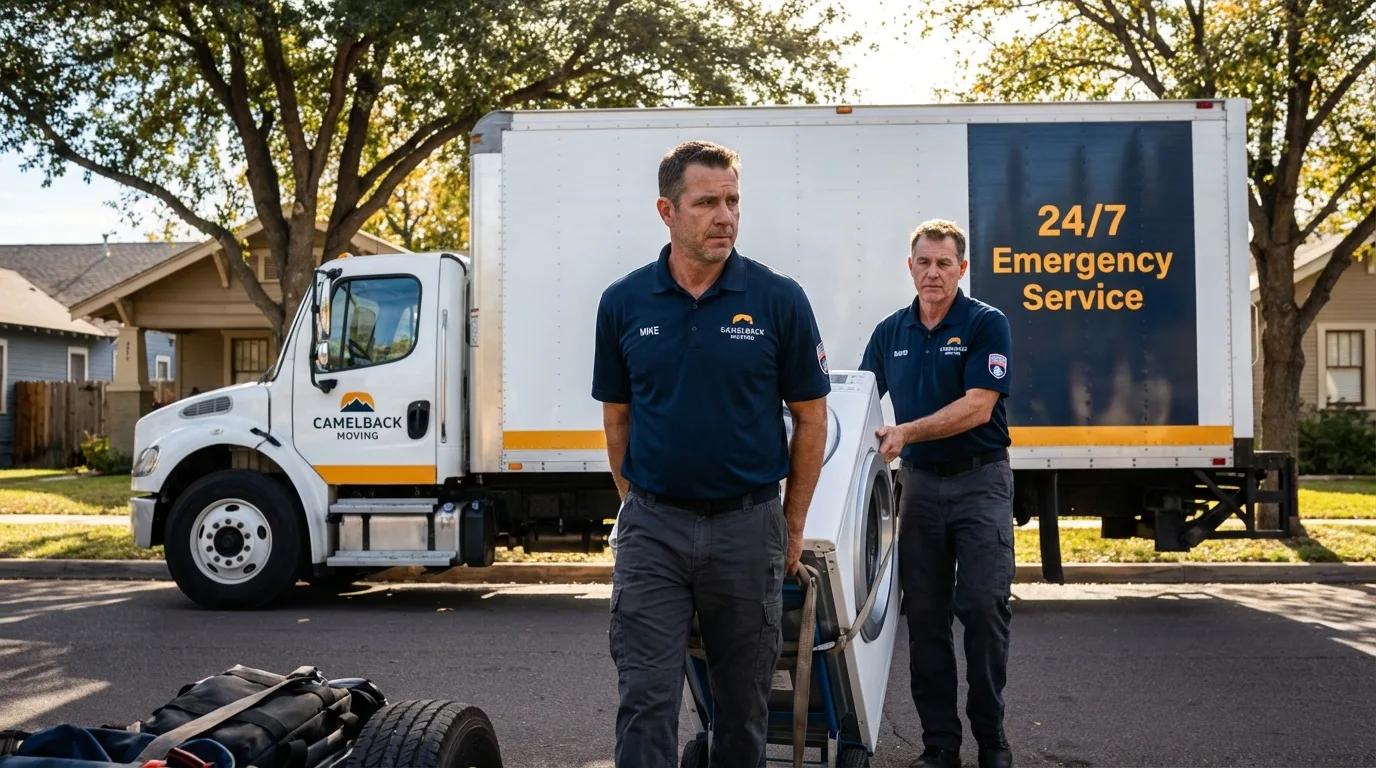 CamelBack Moving crew loading furniture in Venus, TX